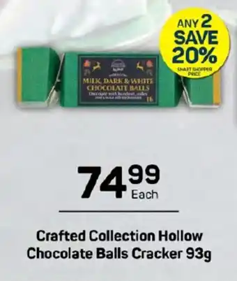 Crafted Collection Hollow Chocolate Balls Cracker 93g