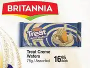 Britannia treat creme wafers assorted-75g each