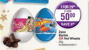 Dis-Chem Zaini barbie or hot wheels-20g offer
