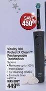 Dis-Chem Oral-b vitality 300 protect x-clean rechargeable toothbrush 3 piece offer