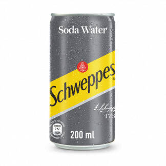 Prestons Schweppes soda water can (24x200ml) offer
