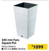 Builders Warehouse 345mm furu square pot (white) 784431 offer