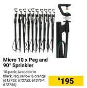 Builders Warehouse Micro 10 x peg & 90 degree sprinkler offer