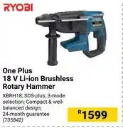 Builders Warehouse Ryobi one plus 18v li-ion brushless rotary hammer offer