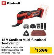 Builders Warehouse Einhell 18v cordless multi functional tool varrito offer
