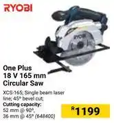 Ryobi one plus 18v 165mm circular saw