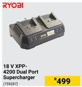 Builders Warehouse Ryobi 18v xpp-4200 dual port super charger offer