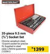 Builders Warehouse Mastercraft 35 piece 9.5mm (3/8) socket set offer