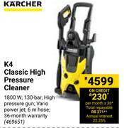 Builders Warehouse Karcher k4 classic high pressure cleaner offer
