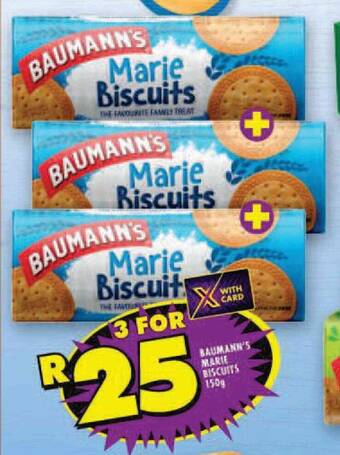 Shoprite BAUMANN'S MARIE BISCUITS 150g offer