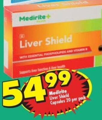 Shoprite Medirite Liver Shield Capsules 20 per pack offer