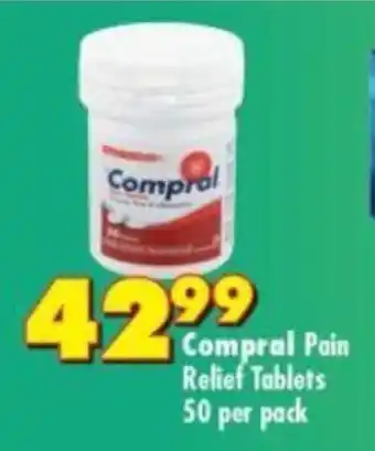 Shoprite Compral Pain Relief Tablets 50 per pack offer