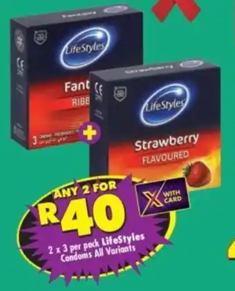 2 x 3 per pack LifeStyles Condoms All Variants