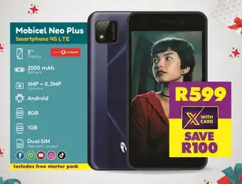 Shoprite Mobicel Neo Plus Smartphone 4G LTE offer