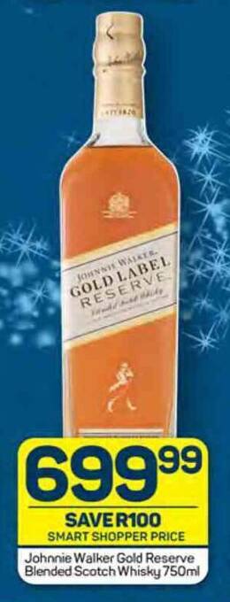 Pick n Pay Johnnie Walker Gold Reserve Blended Scotch Whisky 750ml offer