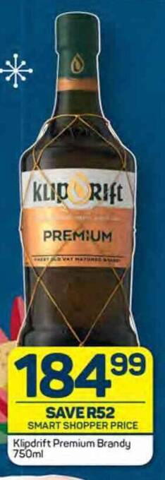Pick n Pay Klipdrift Premium Brandy 750ml offer