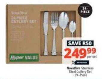 Checkers NovaDiva Stainless Steel Cutlery Set 24-Piece offer