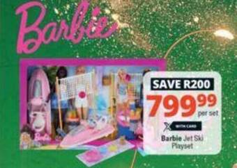 Checkers Barbie Jet Ski Playset offer
