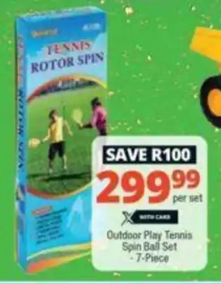 Checkers Outdoor Play Tennis Spin Ball Set 7-Piece offer