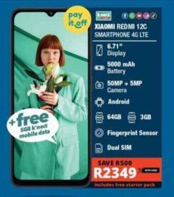 Checkers XIAOMI REDMI 12C SMARTPHONE 4G LTE offer