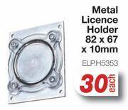 AutoZone Metal licence holder 52 x 67 x 10mm elp.h5353-each offer