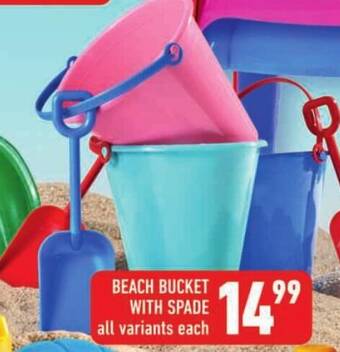 Shoprite BEACH BUCKET WITH SPADE all var variants each offer