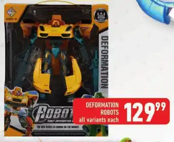 Shoprite DEFORMATION ROBOTS all variants each offer