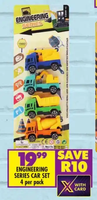 ENGINEERING SERIES CAR SET 4 per pack