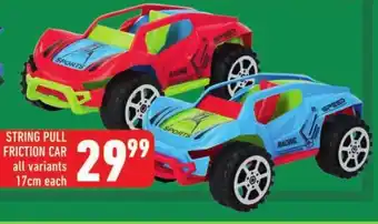 Shoprite STRING PULL FRICTION CAR all variants 17cm each offer