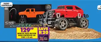 Shoprite MONSTER TRUCK MAYHEM RADIO-CONTROLLED CAR offer