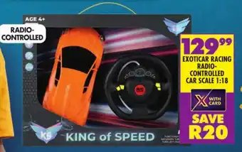 Shoprite EXOTICAR RACING RADIO-CONTROLLED CAR offer