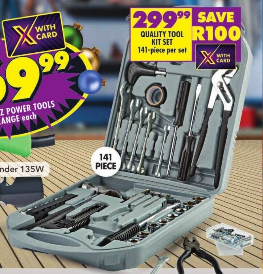 QUALITY TOOL KIT SET 141piece per set offer at Shoprite