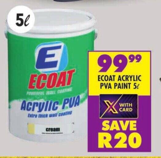 ecoat-acrylic-pva-paint-5l-offer-at-shoprite