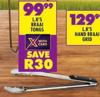 L.K'S BRAAI TONGS