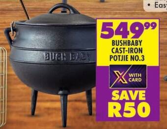 Shoprite BUSHBABY CAST-IRON POTJIE NO.3 offer