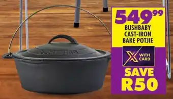 Shoprite BUSHBABY CAST-IRON BAKE POTJIE offer