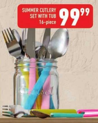 Shoprite SUMMER CUTLERY SET WITH TUB 16-piece offer