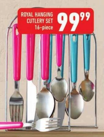 Shoprite ROYAL HANGING CUTLERY SET 16-piece offer