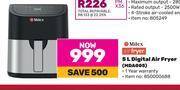 Game Milex 5l digital air fryer mda005 offer