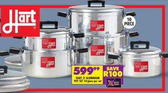 Shoprite HART J7 ALUMINIUM POT SET 10-piece per set offer