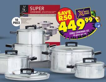 Shoprite ZEBRA COOKWARE SET 10-piece per set offer
