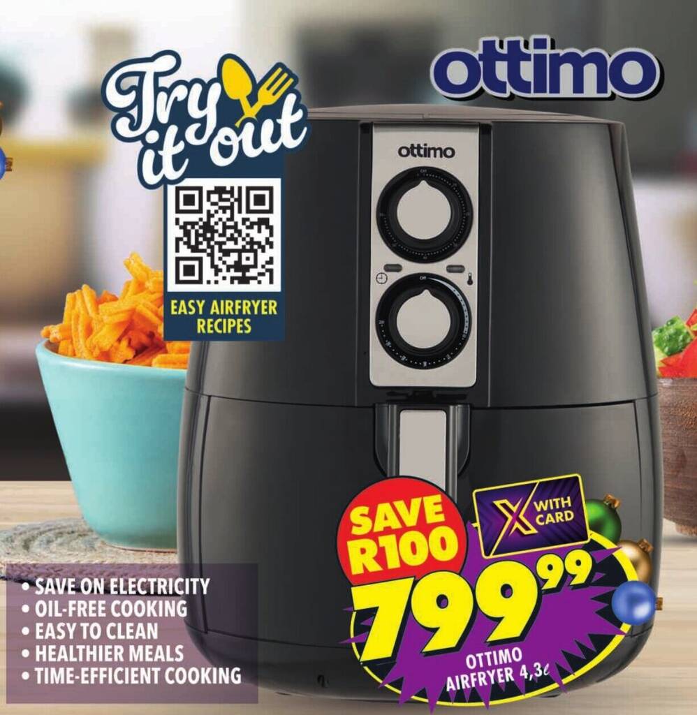 OTTIMO AIRFRYER 4,3L offer at Shoprite