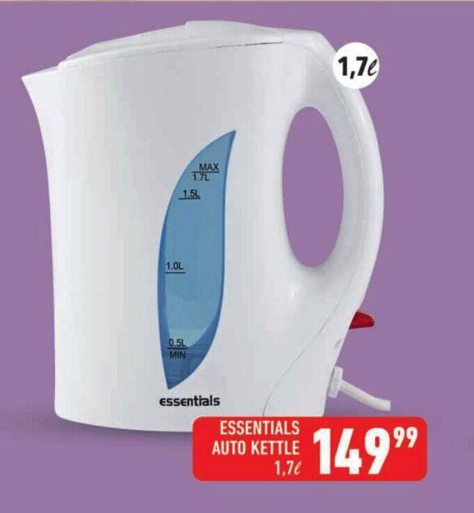 ESSENTIALS AUTO KETTLE 1.7L offer at Shoprite