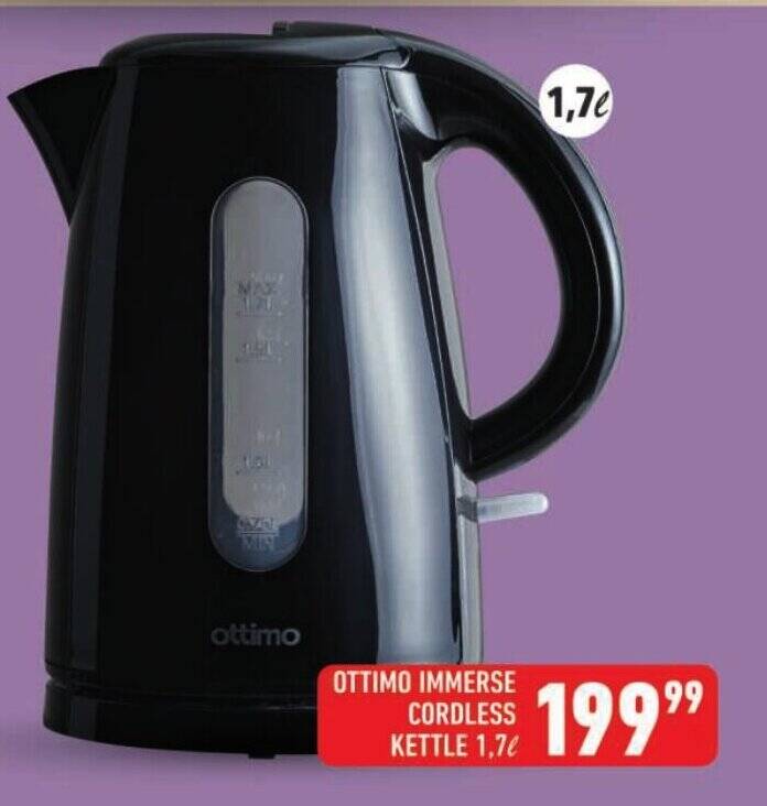 OTTIMO IMMERSE CORDLESS KETTLE 1.7L offer at Shoprite