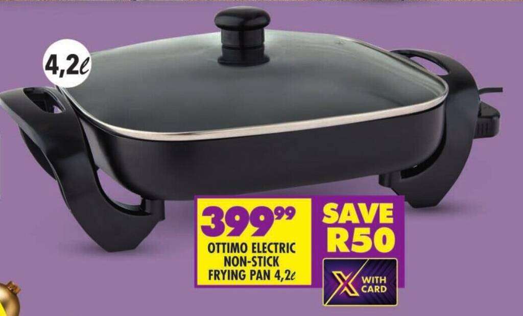 OTTIMO ELECTRIC NONSTICK FRYING PAN 4,2L offer at Shoprite