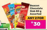 Game Beacon chocolate slab assorted-for 2 x 80g offer