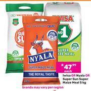 Game Iwisa or nyala or super sun super maize meal-5kg each offer