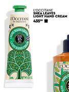 Edgars L'occitane shea leaves light hand cream offer