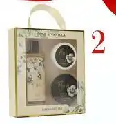 Private label rose & vanilla bath set