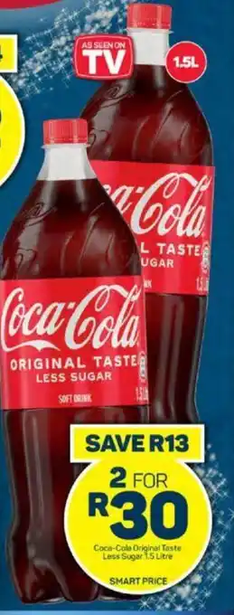 Pick n Pay Coca-Cola Original Taste Less Sugar 1.5 Litre offer